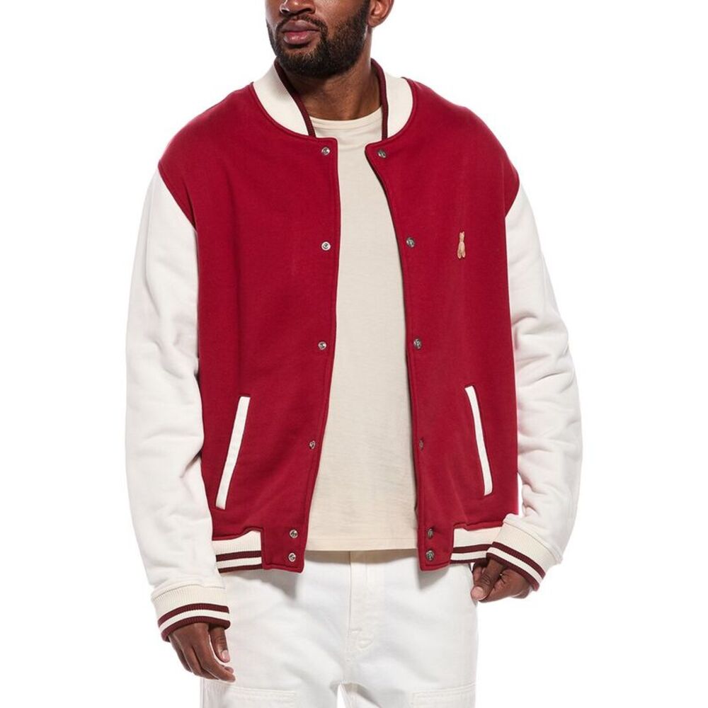 Palm Angels Mens Knit Jacket, Red